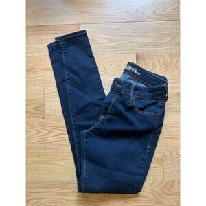 Old Navy Rockstar Jeans Mid-Rise Skinny Dark Blue Wash Size 4 Regular JL